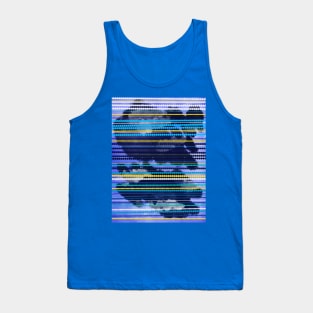 Blue, green, teal and gray Watercolor design simple Tank Top